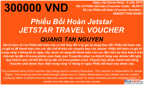 Mua vé máy bay bằng Voucher