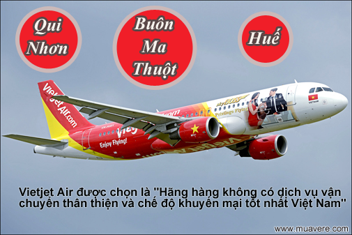 Vietjet Air mở thêm 3 chặng bay đến Buôn Ma Thuột, Qui Nhơn và Huế