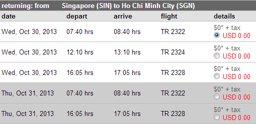 bán vé Tiger Airways giá 0 đồng