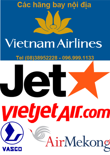 Các hãng bay nội địa Việt Nam. © muavere.com