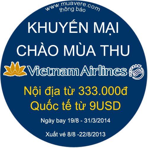 khuyen mai mua thu vietnam airlines