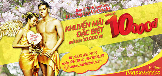 Ve may bay 10000 vietjet