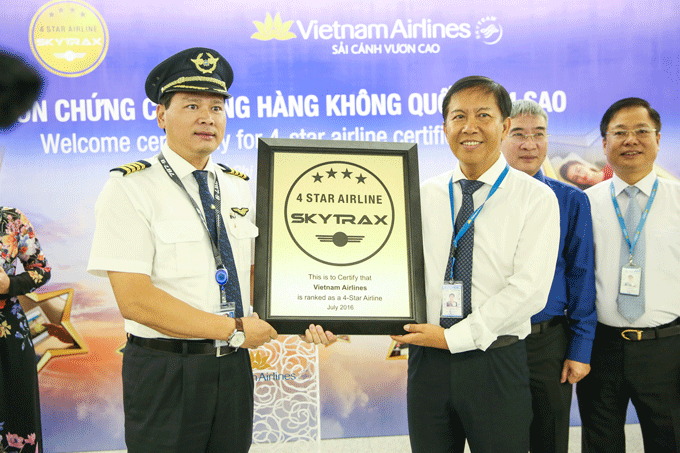 Vietnam Airlines đạt chứng nhận 4 sao