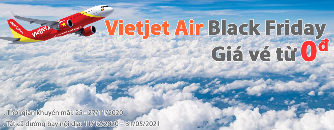 Vietjet Air Black Friday sale chỉ 0đ