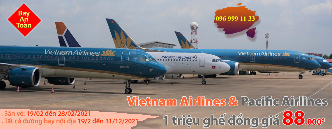 Vietnam Airlines khuyến mại 1 triệu ghế máy bay nội địa đồng giá 88.000 đồng